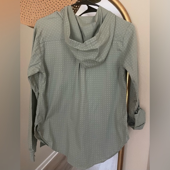 Columbia womens green hooded long sleeve shirt - Picture 5 of 5